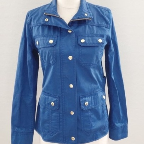 J. Crew Jackets & Coats J Crew Xxs Downtown Field Jacket Blue Poshmark